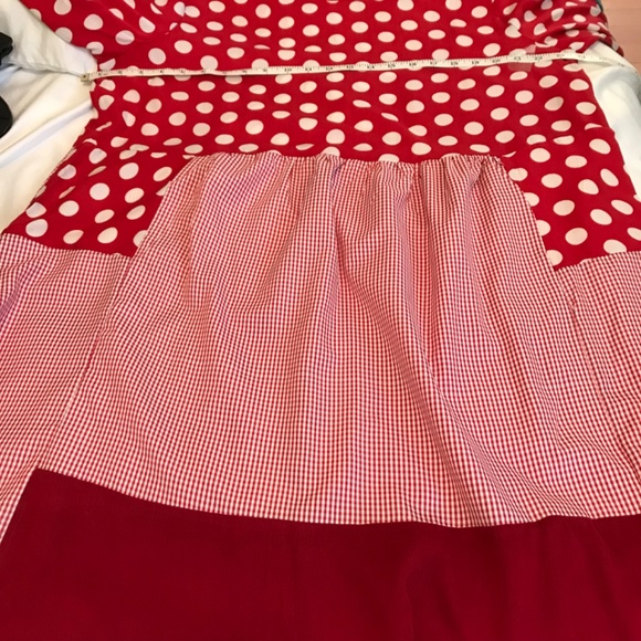 IZURIA Red Maxi Dress Polka Dot Gingham Check NWOT Women’s Plus Size 1X - Picture 13 of 16